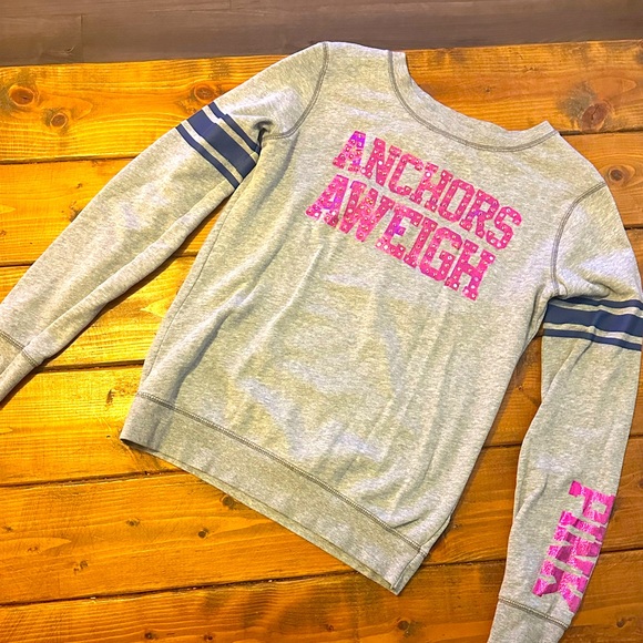 PINK Victoria's Secret Tops - VS PINK US Navy Sweatshirt